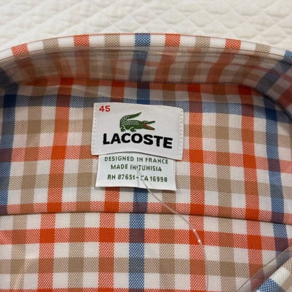 NWT Lacoste long sleeve dress shirt, 100% cotton, XXL - Picture 3 of 3